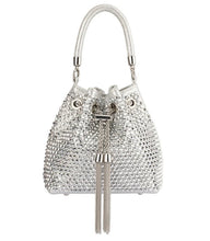 Load image into Gallery viewer, SANTORINI STUDDED HOTFIX POUCH SILVER