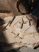 Load image into Gallery viewer, Pearl Cross Necklace