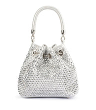 Load image into Gallery viewer, SANTORINI STUDDED HOTFIX POUCH SILVER