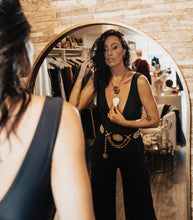 Load image into Gallery viewer, Streets Ahead Medallion Belt Gold With Rhinestones XS