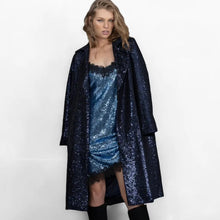 Load image into Gallery viewer, Famous Sequin Jacket Navy by Joey the Label