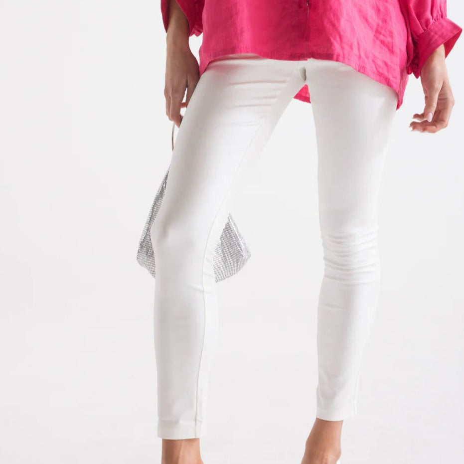 Exchange Pants White By Cazinc the Label