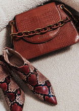 Load image into Gallery viewer, Croc-Effect Chunky Chain Link Shoulder
By Charles &amp; Keith - Preloved Designer Consignment
