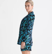 Load image into Gallery viewer, Sophia Sequin Skirt Teal
