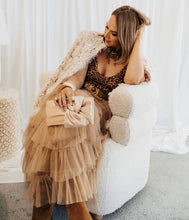 Load image into Gallery viewer, Tulle Skirt Layered By Molly Exclusive Coffee
