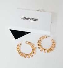 Load image into Gallery viewer, Moschino For H&amp;M Logo Hoops Gold
