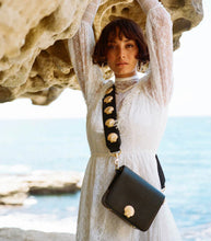 Load image into Gallery viewer, SOUTH  BEACH SHELL SHOULDER BAG - BLACK
