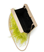 Load image into Gallery viewer, Estelle Feather Clutch Chartreuse by Olga Berg
