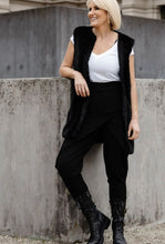 Load image into Gallery viewer, CHARLI LIGHTWEIGHT CROSSOVER PANTS - BLACK By Cazinc The Label
