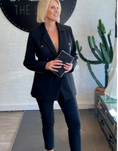 Load image into Gallery viewer, VALENTINA CIGARETTE STRETCH PANTS - BLACK By Cazinc The Label

