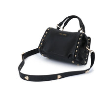 Load image into Gallery viewer, Nero Onyx Studded Leather Barrel Bag By Kesa &amp; Konc
