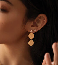 Load image into Gallery viewer, Reduced Murkani Double Disc Earrings - Retailing For $259 Reduced $99 Preloved
