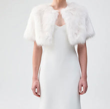 Load image into Gallery viewer, Love a Fur Bolero White By Unreal Fur
