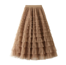 Load image into Gallery viewer, Tulle Skirt Maxi By Molly Exclusive Coffee
