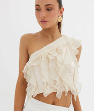 Load image into Gallery viewer, Isabella Ruffle Top Biibish Tagged A Medium - Suits An 8
