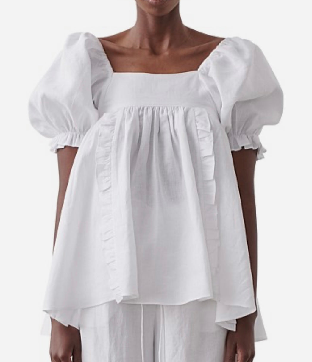 JOSLIN
ELLE LINEN SMOCK TOP size 10