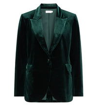 Load image into Gallery viewer, Alessandra Stretch Velvet Emerald Jacket
