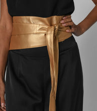 Load image into Gallery viewer, RIVKA FAUX LEATHER WRAP BELT - GOLD
