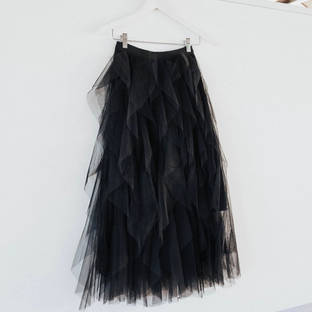 Tulle Skirt Waterfall By Molly Exclusive Black