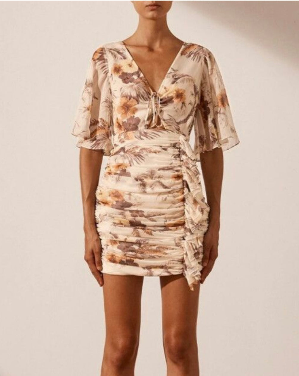 Marquis Flutter Sleeve Mini Dress Shona Joy - Preloved Designer Consignment