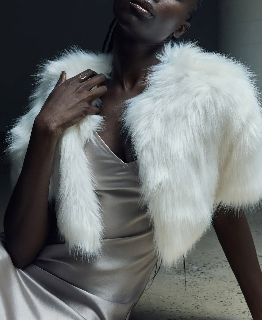 Love a Fur Bolero White By Unreal Fur