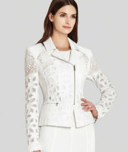 Load image into Gallery viewer, BCBG MaxAzria White BOE
jacket Size Medium - Preloved Designer Consignment

