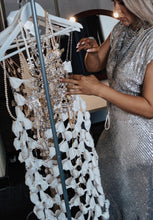 Load image into Gallery viewer, Bow Overlay Dress White
