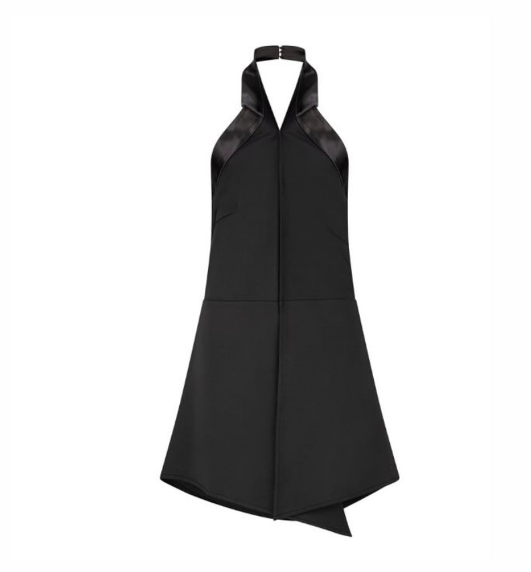 KYLIE HALTERNECK TOP - BLACK By Cazinc The Label