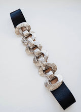 Load image into Gallery viewer, Streets Ahead Silver Hardware Heavy Statement Belt Size Medium
