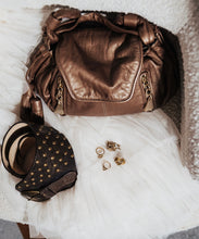 Load image into Gallery viewer, Streets Ahead Tan Leather Studded Belt Medium
