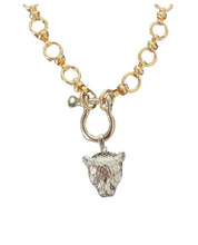 Load image into Gallery viewer, Savannah Leopard Two Toned Necklace By Kesa And Konc
