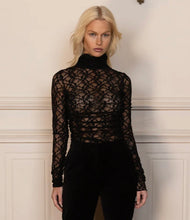 Load image into Gallery viewer, Geo Floral Lace Ruched Top
