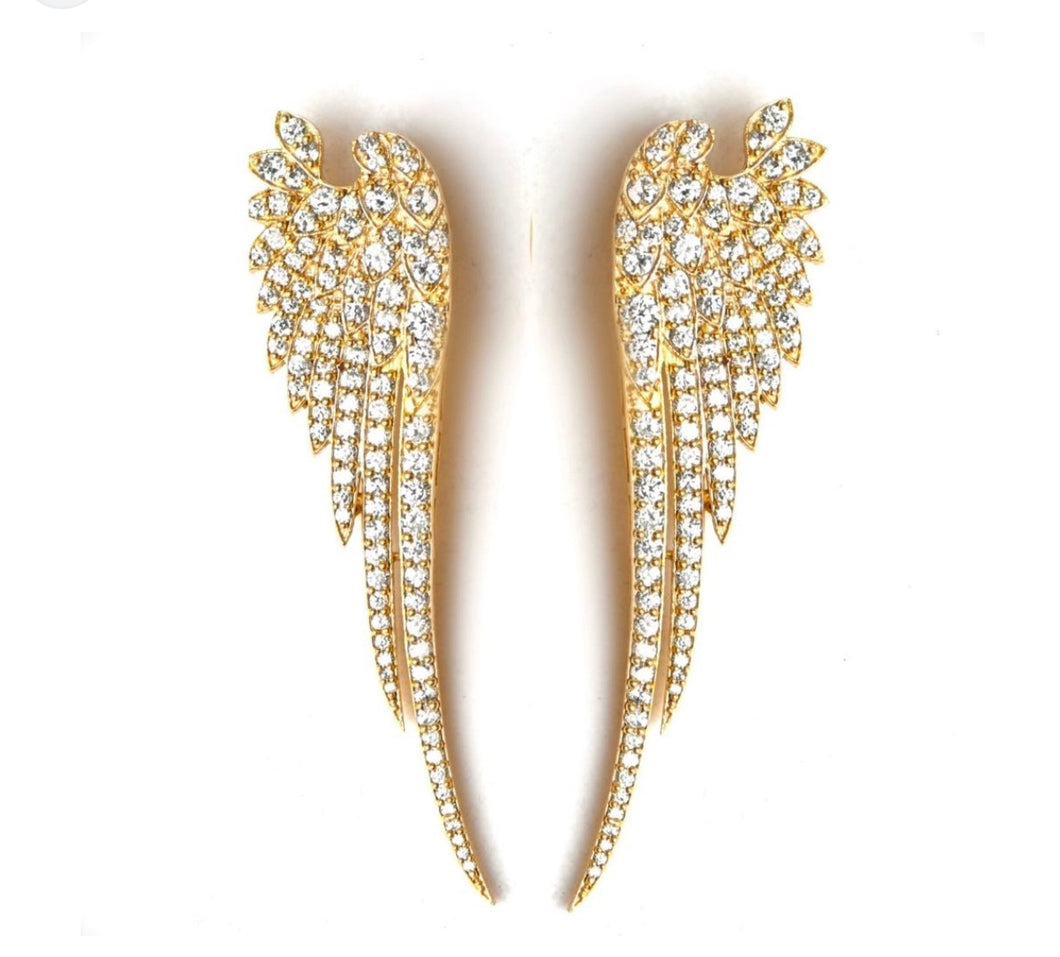 Angel Wing Gold Earrings