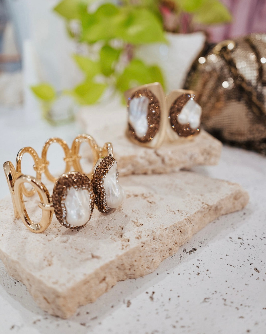 Georgia Baroque Pearl Luxe Gold Cuff