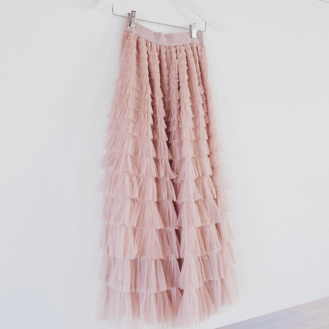 Tulle Skirt Maxi By Molly Exclusive Blush Pink