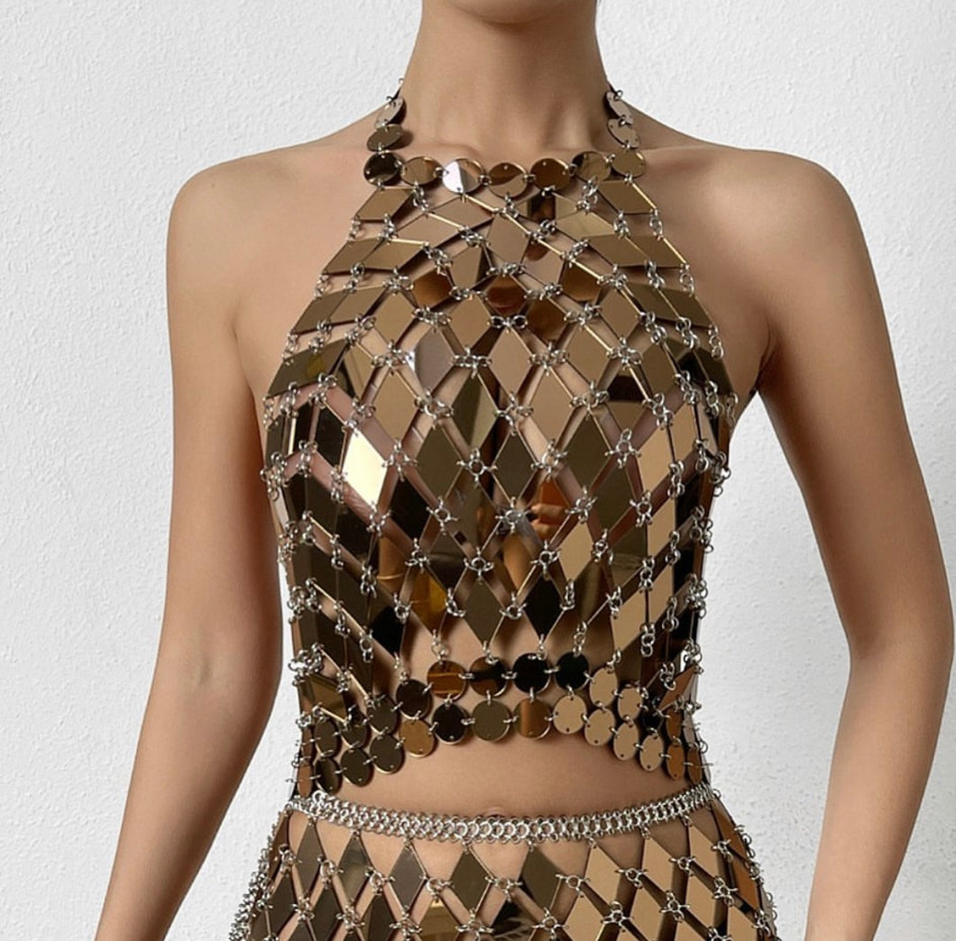 Copper Coin Overlay - worn on runways