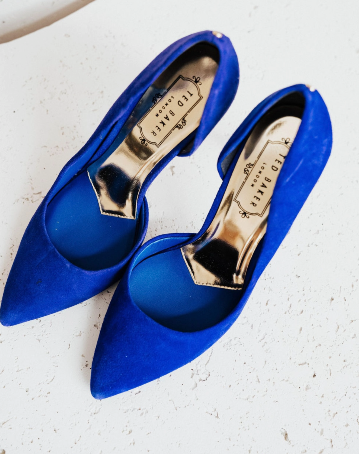 Ted baker 2025 blue suede heels