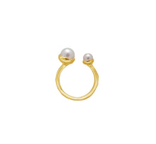 Load image into Gallery viewer, Riviera Double Pearl Ring By Murkani
