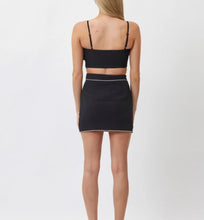 Load image into Gallery viewer, Aster Bow Crop Top Black Embellished
