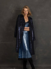 Load image into Gallery viewer, Famous Sequin Jacket Navy  by Joey the Label
