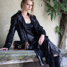 Load image into Gallery viewer, Famous Sequin Jacket Black by Joey the Label
