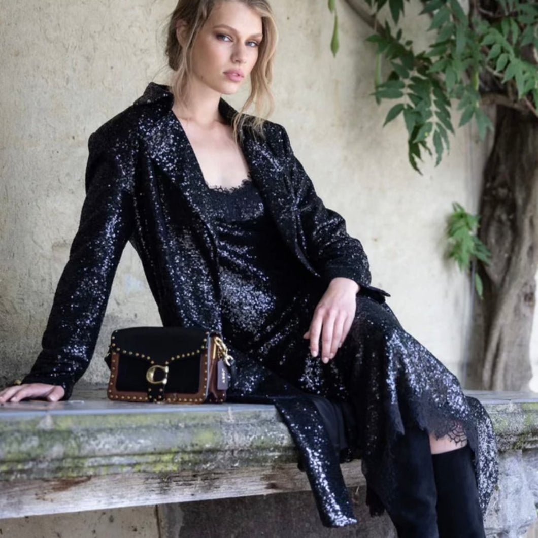 Famous Sequin Jacket Black by Joey the Label