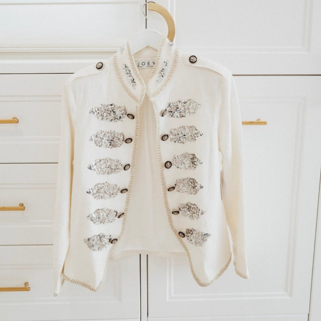 Joey The Label Military Jacket in Milky White