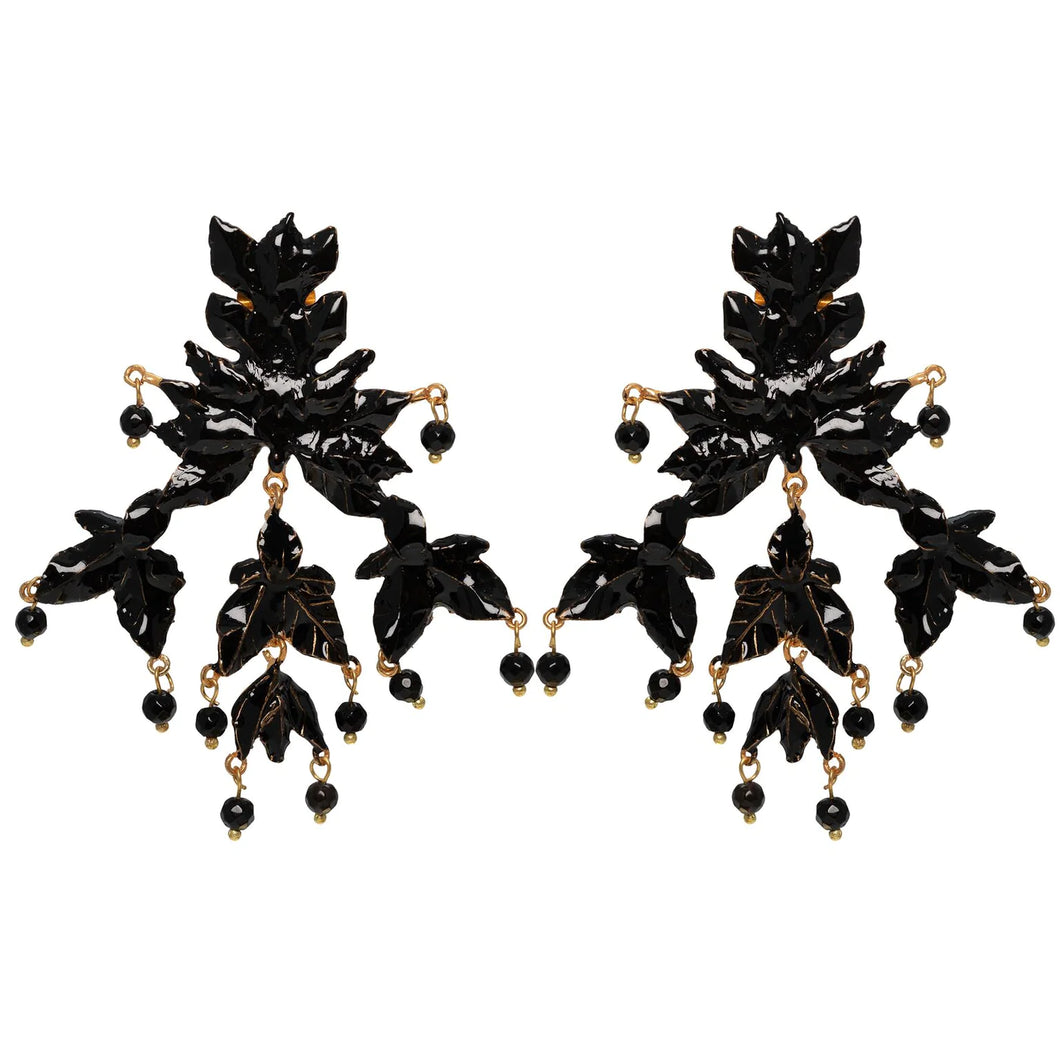 Mini Magdelina Black Earrings by Christie Nicolaides