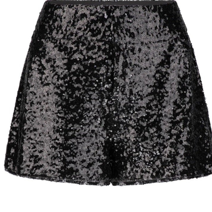 Empire Sequin Shorts Black by Cazinc The Label